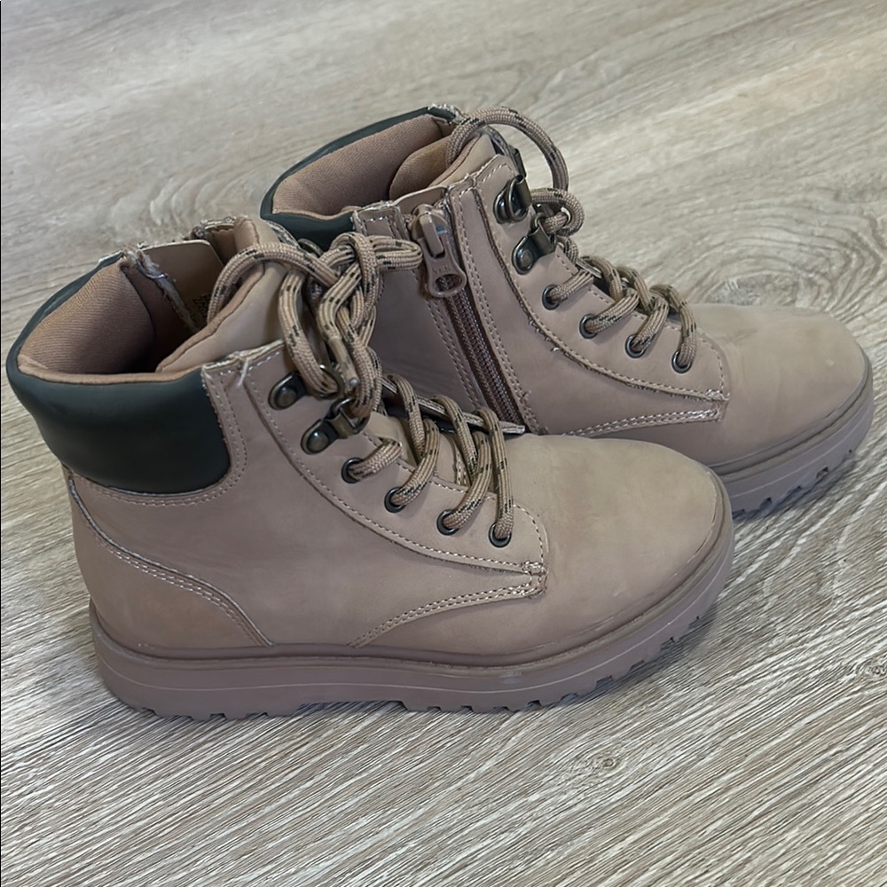 Tan Lace-Up Cat & Jack Ankle Boots